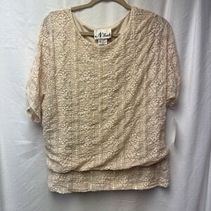 Y2k NTouch Lace Sweetheart Top Size M Cream Boho Cottage Core NWT Fairy